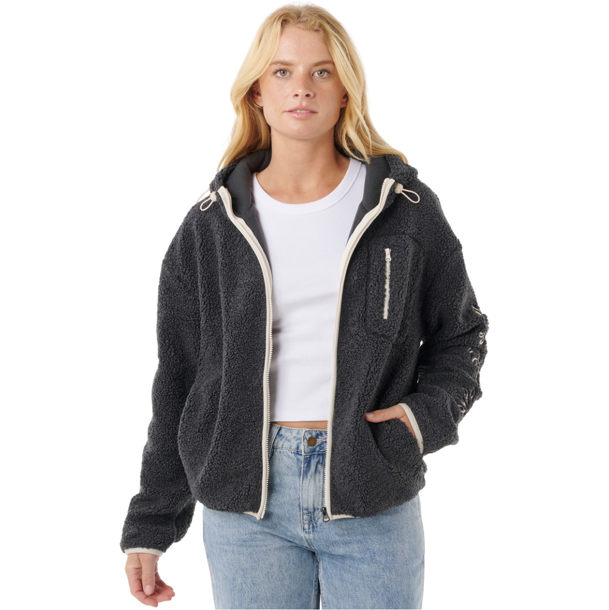 2025 Rip Curl Dames Pacific Rider Polar Fleece 09YWFL - Noir